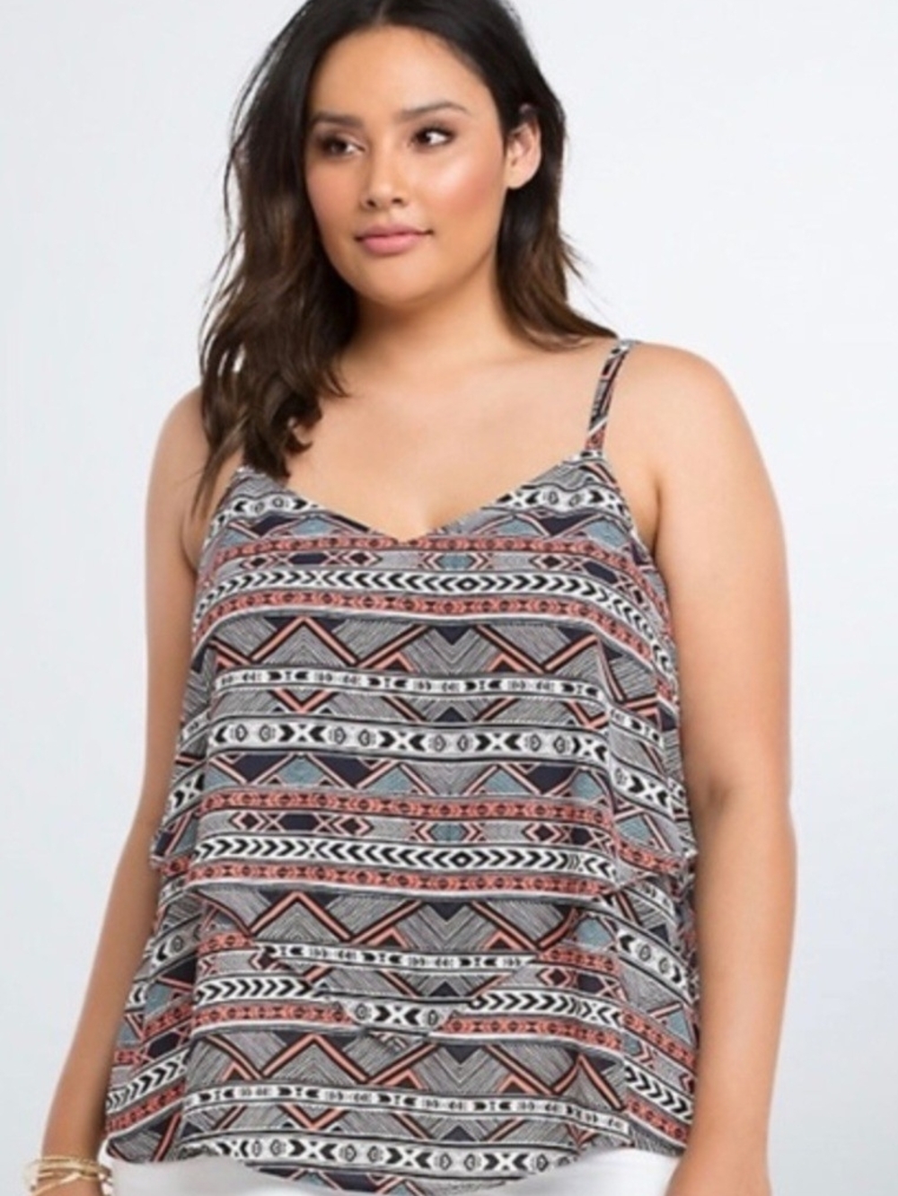 Torrid Strappy Geometric Print Tank Top - Picture 2 of 6